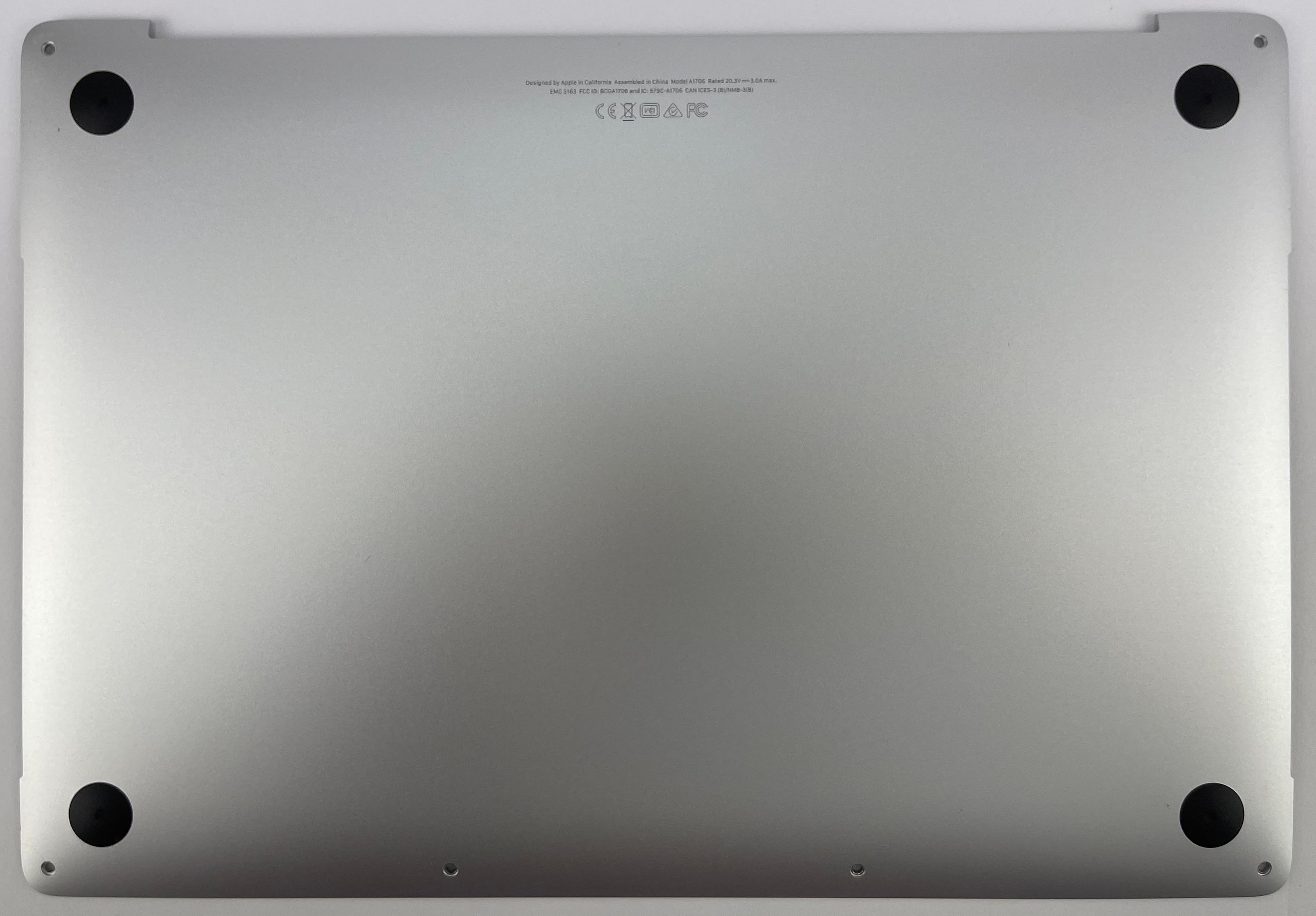 Apple MacBook Pro 13" A1706 2016 2017 Silber Bodenplatte 