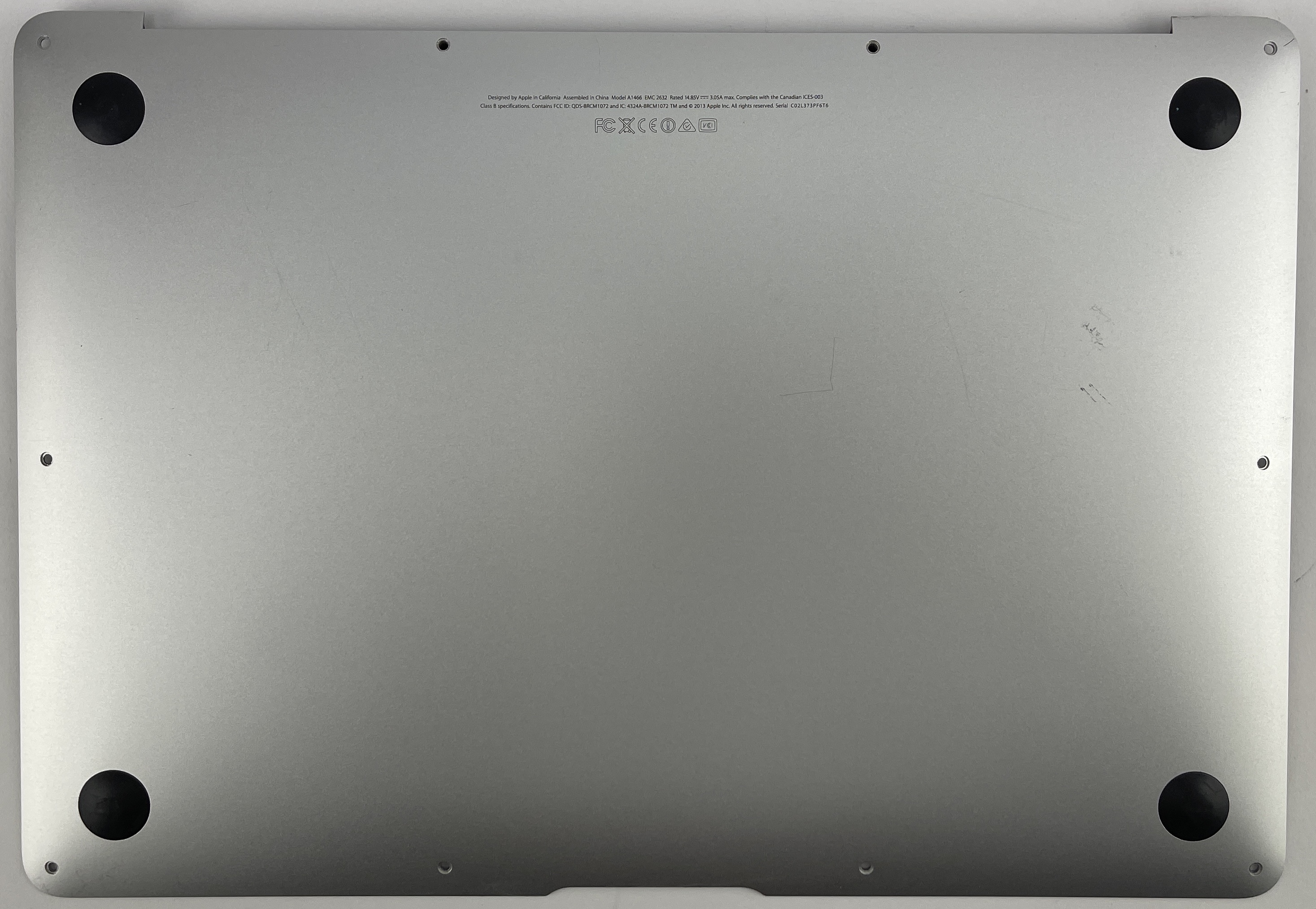 Apple MacBook Air 13" A1466 2010 - 2017 Silber Bodenplatte 